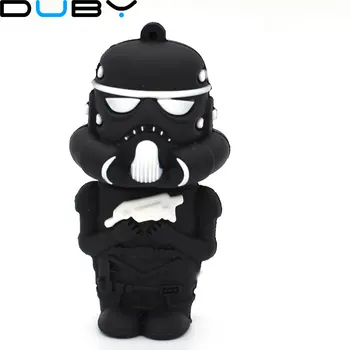 

Retail genuine 64G 8GB 16GB 32GB cartoon Star wars Darth vader silicone pen drive usb flash drive memory stick Drop Free Gift