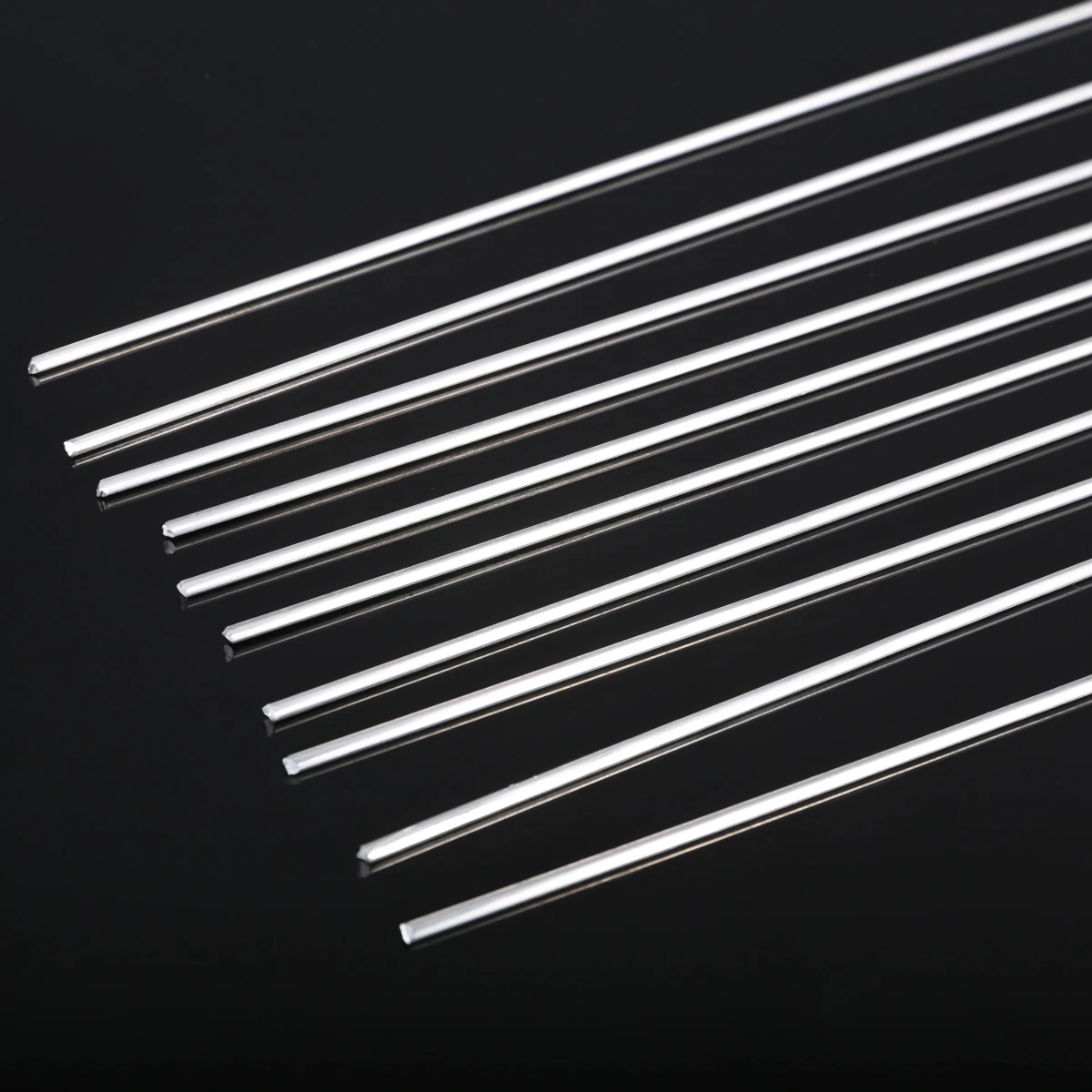 OSSIEAO 10pcs 2.4mm*450mm Silver Low Temperature Welding Rod Metal Aluminum Magnesium