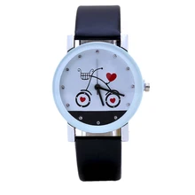 New Fashion Love Bike Couple Watches Suitable For Luxury Women Dress & Casual Sports Men Round Buckle Leather Watches