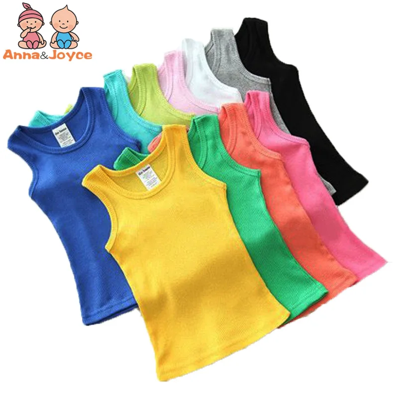 

Wholesale 13Pc/lot Children's Vest Girl's Casaul T-shirt Boy's Sport Vest Cangy Color Cotton Vest