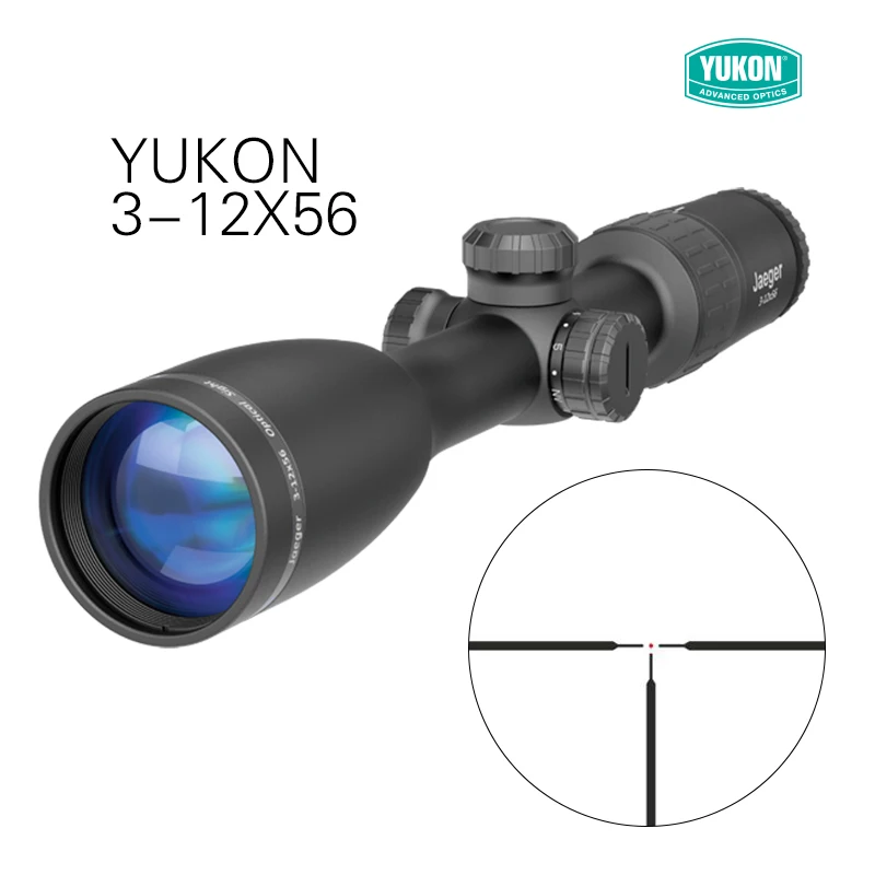 

yukon Jaeger 3-12*56 riflescope optical sight hunting scope telescopic sights hunting rifle scope ak sight tool 23028