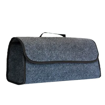 

49cm Car Trunk Foldable Storage Bag Large-capacity Felt Cloth Folding Storage Box Organizer Case with Handle Hot Sale
