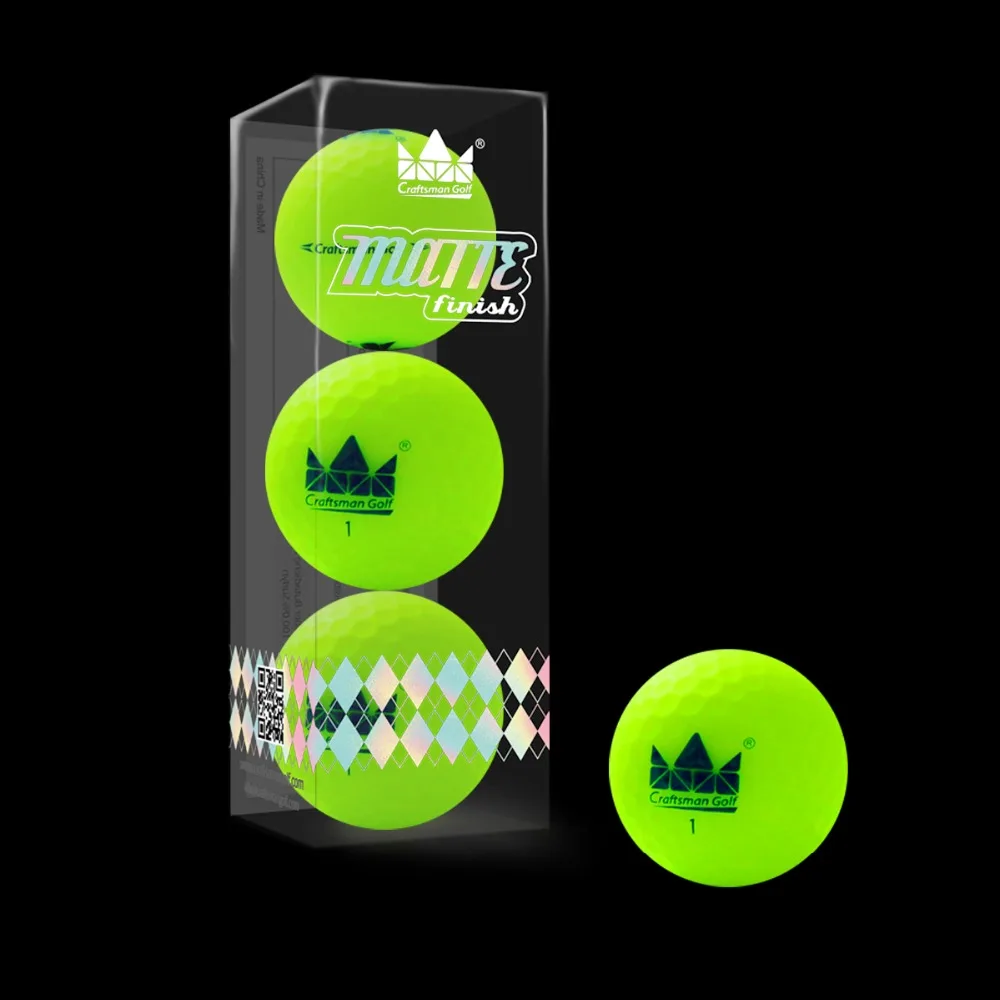 Гольф-мастер совершенно новые(никогда не используются) 2 шт матовые мячи для гольфа 3-pack цветные матовые шарики на большие расстояния Новые