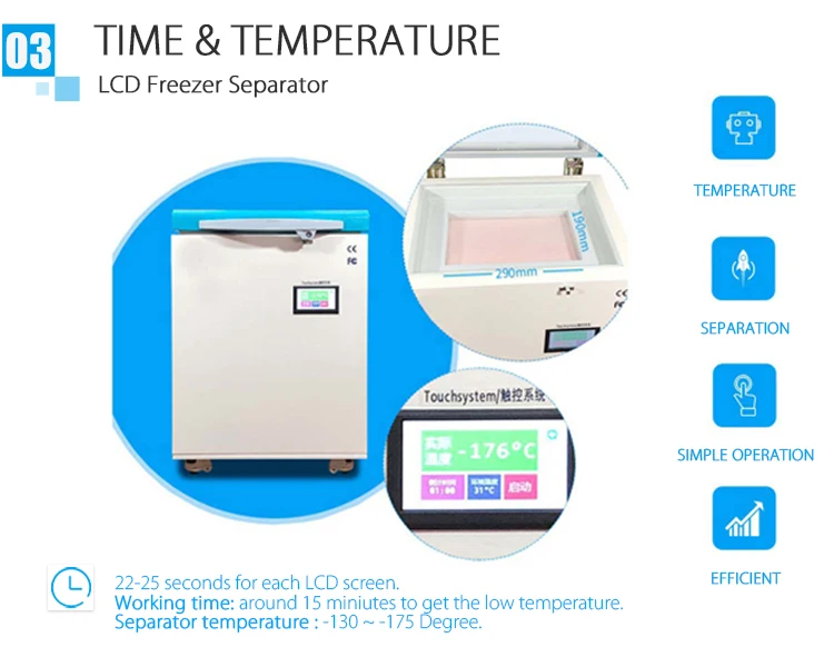 Мини ЖК замороженная разделительная машина ЖК-экран сепаратор минус 180 градусов для samsung Edge OLED стекло Ремонт