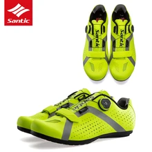Santic обувь для шоссейного велосипеда обувь для велоспорта Мужская Нескользящая дышащая дорожная велосипедная обувь спортивные велосипедные Кроссовки Zapatillas Ciclismo