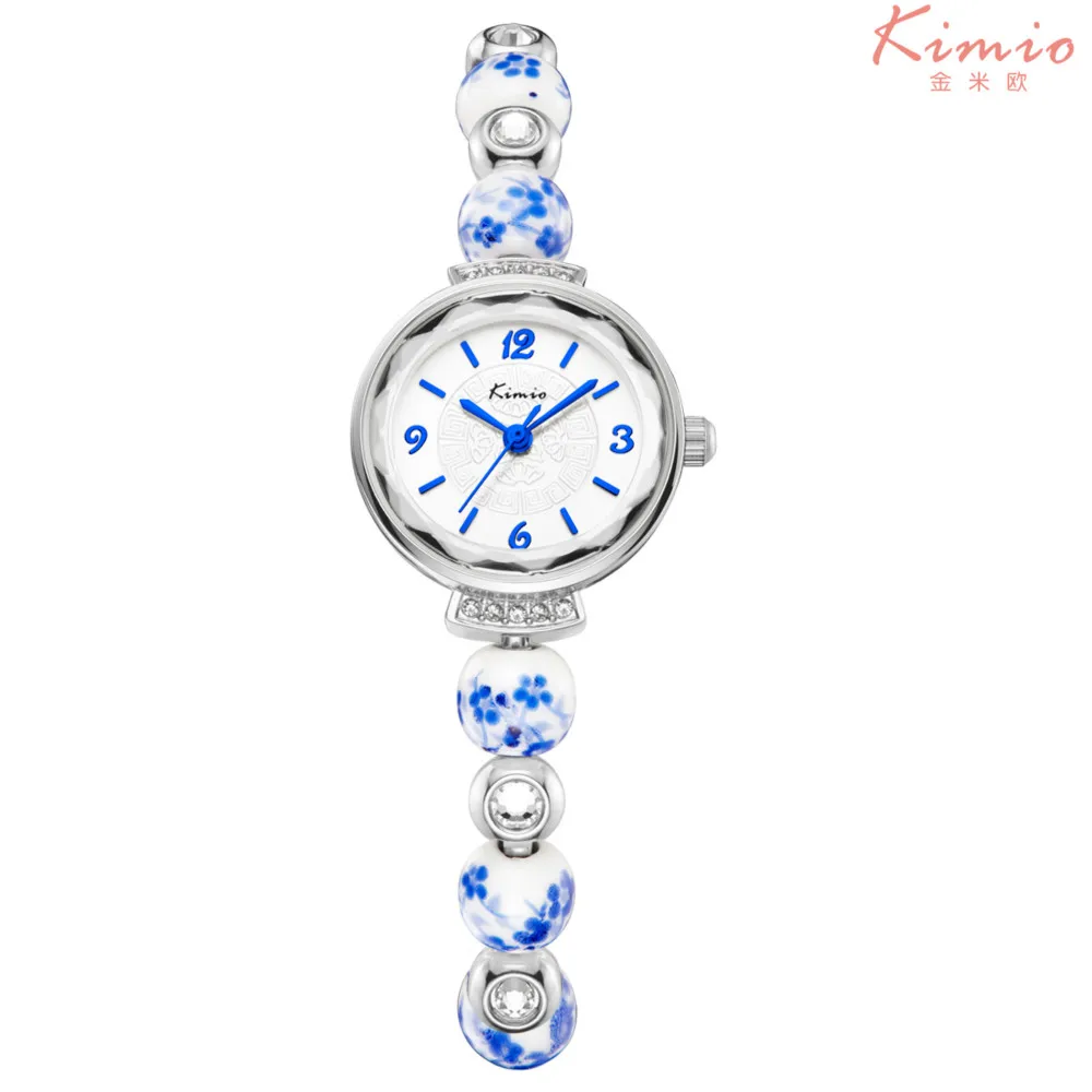 

Kimio Chinese Style Porcelain Luxury Watches Women Quartz Dress Bracelet Watch Ladies Waterproof Ceramics Clock Relojes Mujer