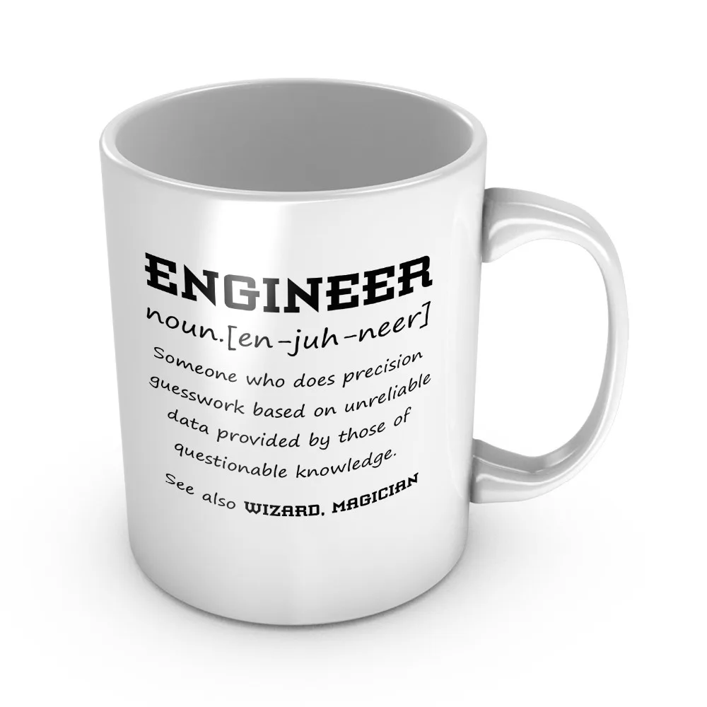 Керамическая кофейная кружка Engineer Definition Забавный Gag подарок для нее идеальный на