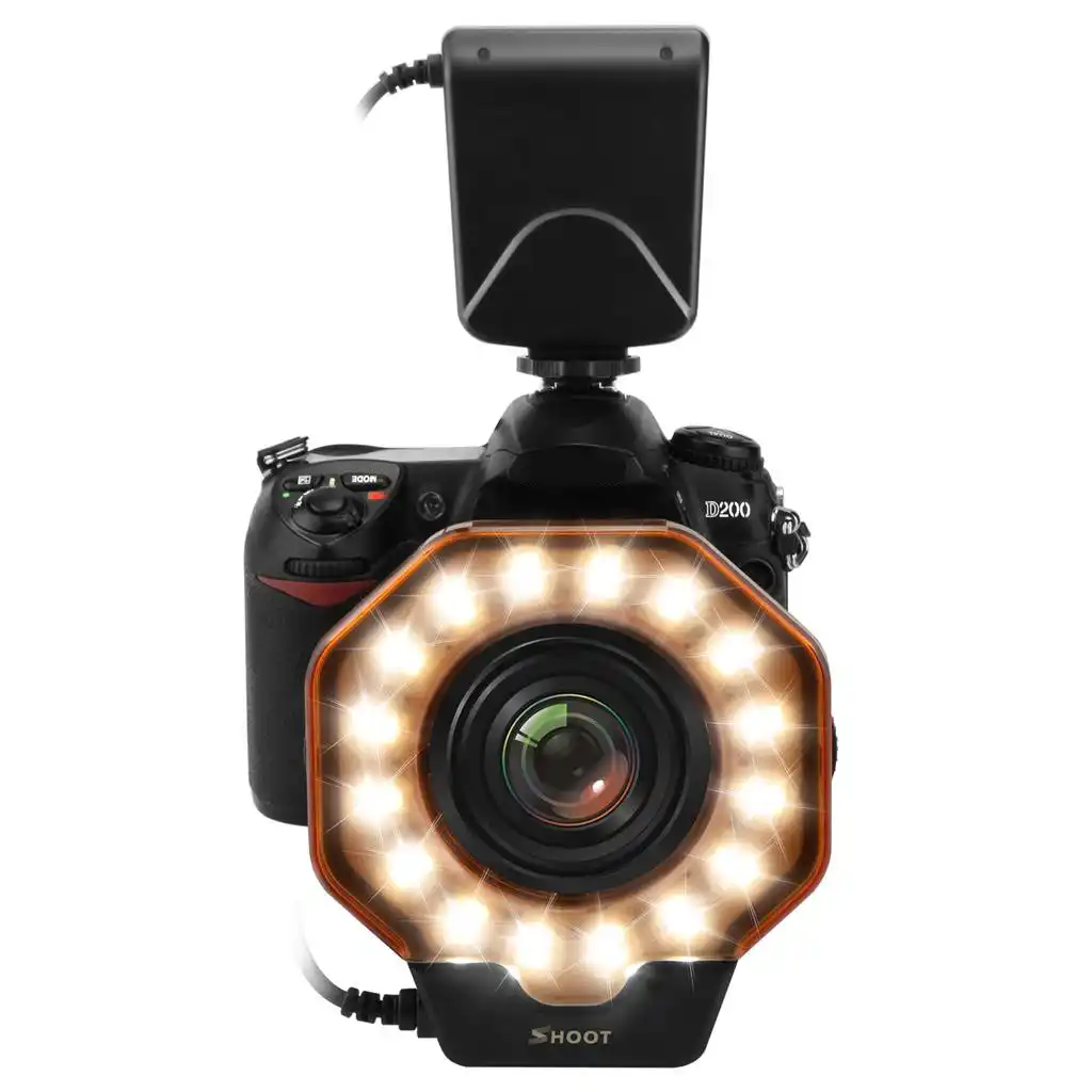 shoot macro led ring light flash speedlite with