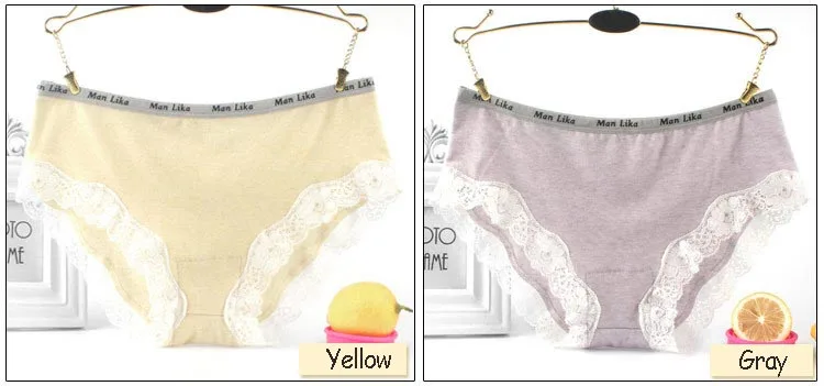 New Brand Woman Cotton Cute Panties Vs Love Pink Women Briefs Lace Decoration for Girls Calcinhas Underwear Lingerie Intimates (13)