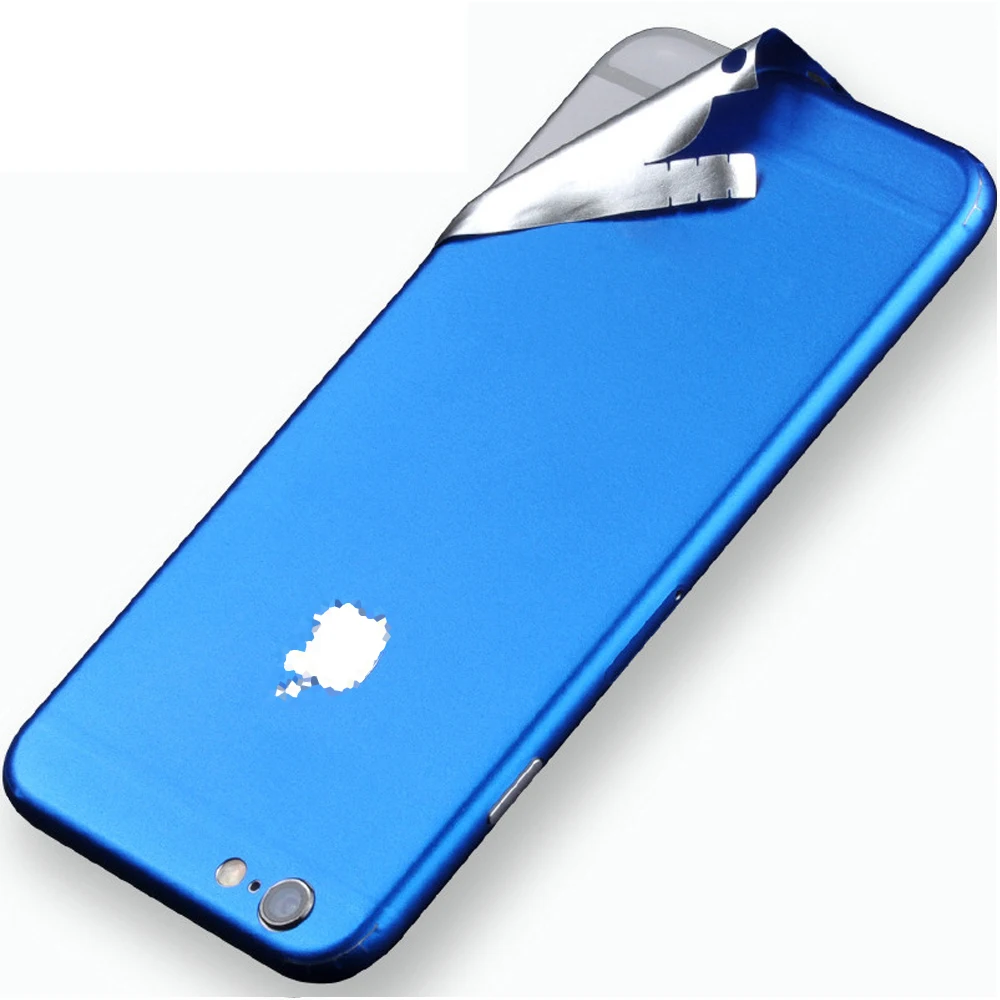 

blue Ice surface for iPhone X XR XS 8 7 6 S plus blue back film protector cover sticker color paste decorative film accessories