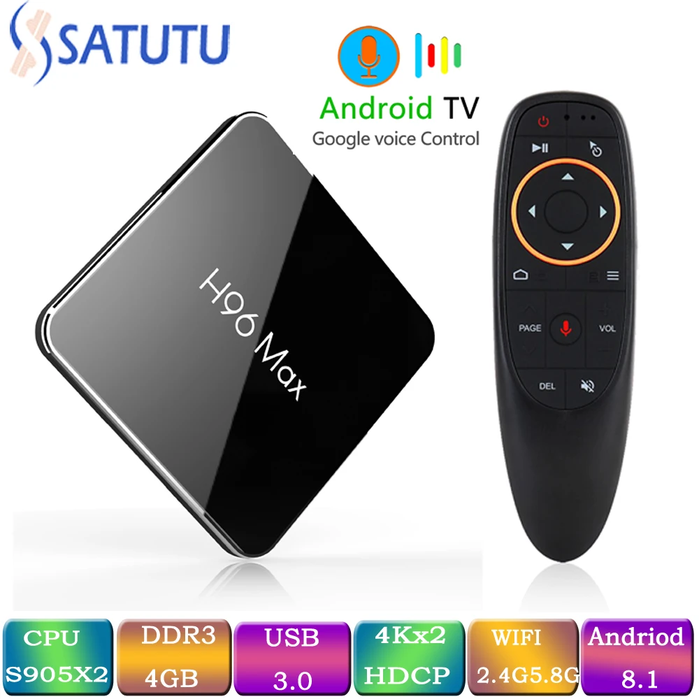 

H96 MAX X2 Smart Tv Box Android 8.1 Set Top Box 4K Mi ni Tv Boxs 4gb 32gb 64gb Quad Core media player Support IPTV PK HK1 MAX MI