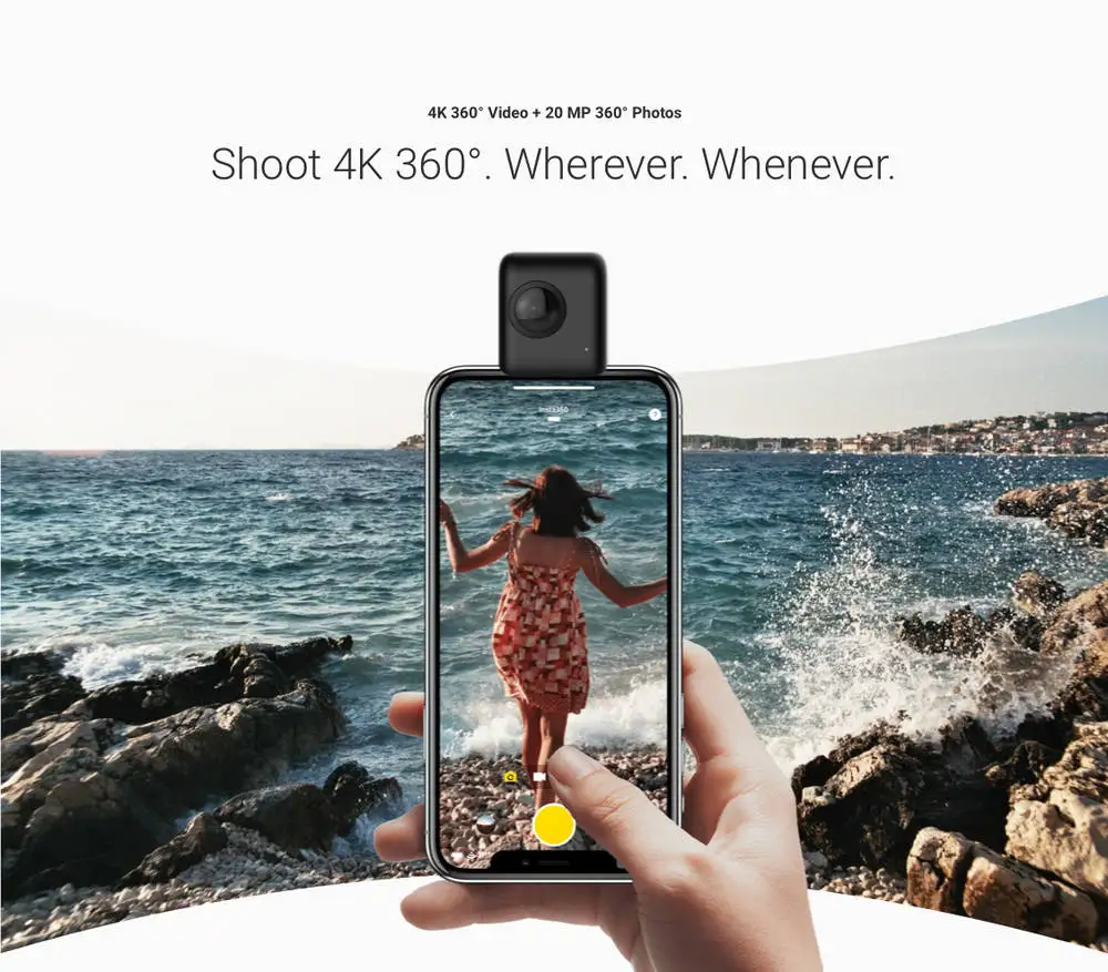 Insta360 One X/Insta360 Nano S 4K 360 VR видео панорамная камера 20MP фото для iphone X XS XR для iphone 7 8 6 серии