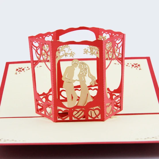  Park of hollow out new design card/Handmade custom paper wedding invitation card - 32500073319