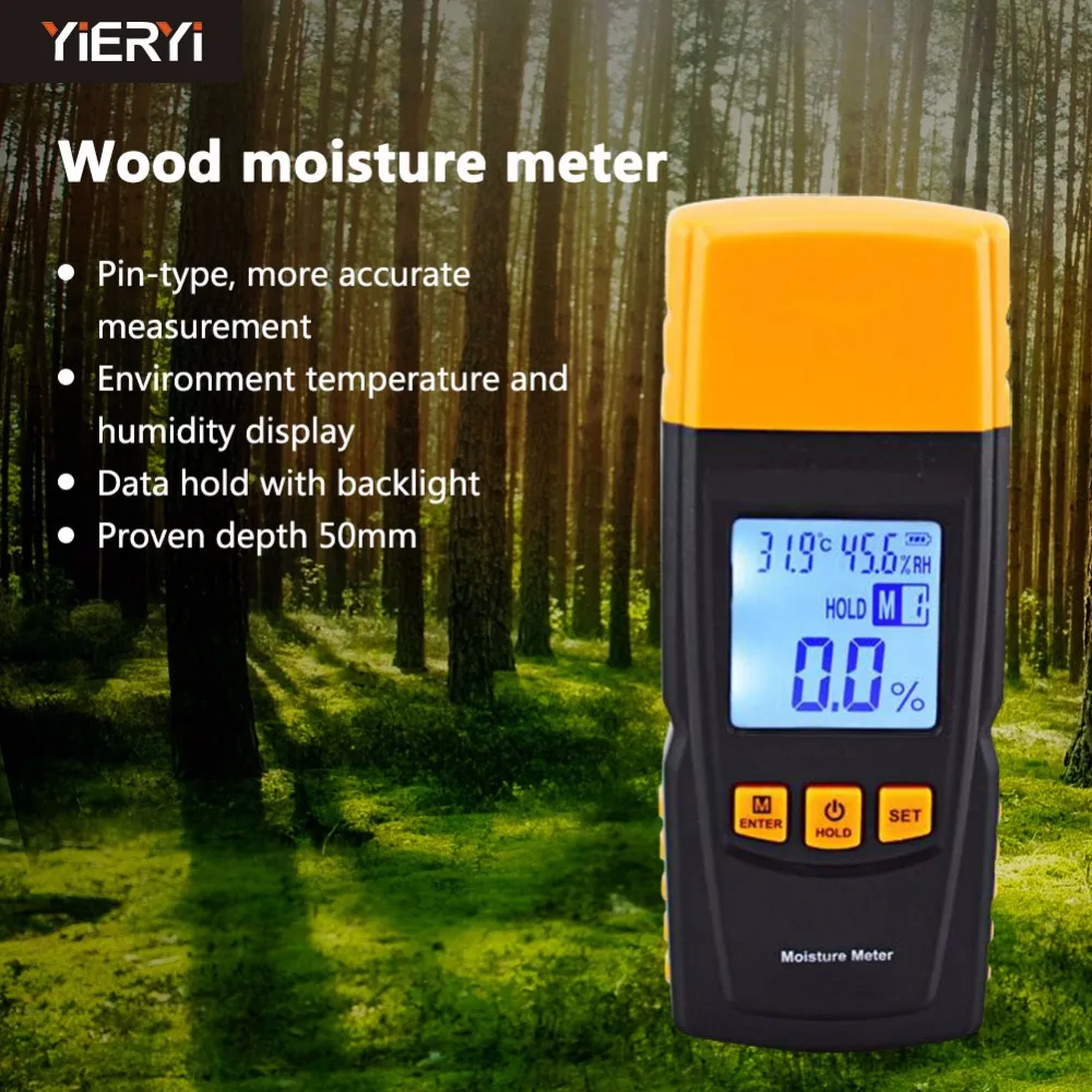 

100% New GM610 Keep Holding A Wood Moisture Meter Data Measuring Four Tree Species In The Humidity Range 20% rh To 95% rh Shock