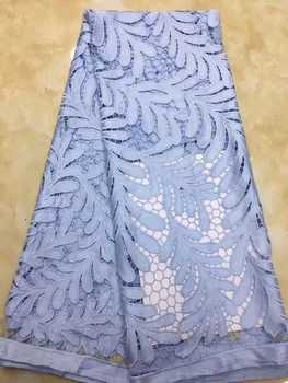 

2019 High-end luxury hot selling beautiful African hand cut lace fabrics new embroidery lace organdy fabrics women's wear