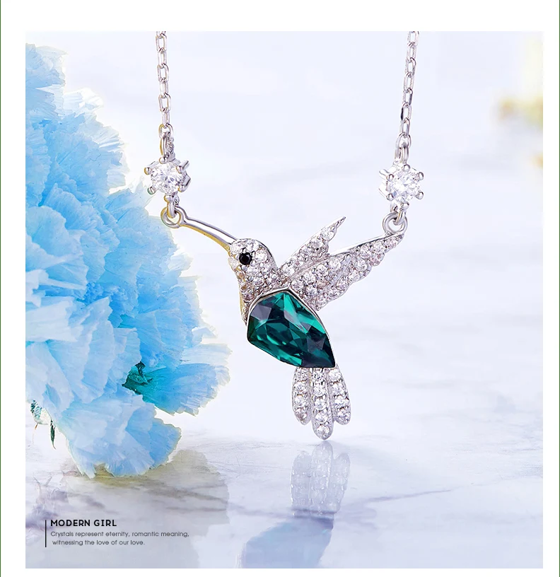 Cdyle серебро 925 ювелирные изделия животное ожерелье украшено кристаллами ожерелье кулон для женщин ювелирные изделия подарок