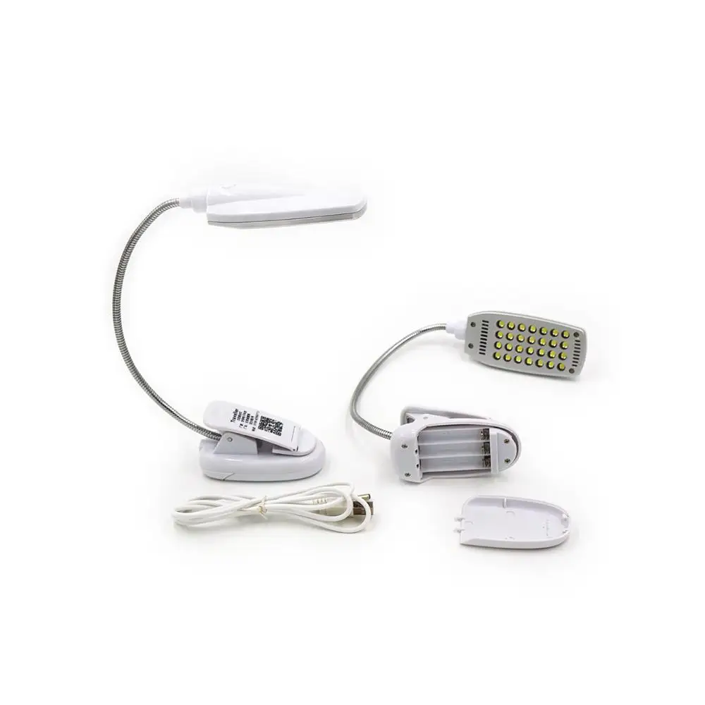 

LED reading light, table lamp with fixed clip, mini bedside lamp, desk lamp, dimmable, USB, 5V power supply, simple style
