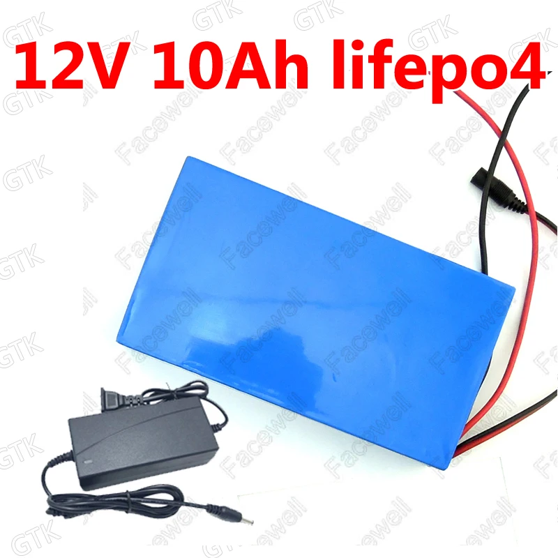 GTK Lifepo4 12v 10Ah аккумуляторная батарея BMS 4S 12,8 V перезаряжаемая литиевая батарея для детской игрушечной машины тележка для гольфа+ зарядное устройство 3A