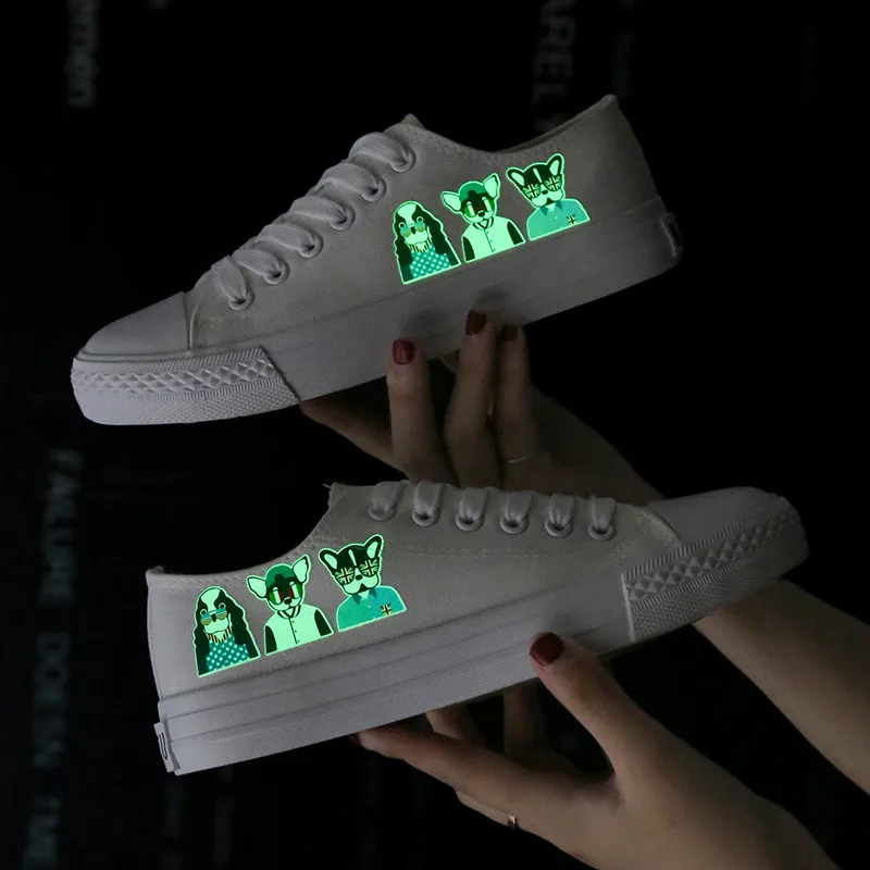 spring Autumn women shoes Small white shoes luminous classic canvas back to the future sneakers for girl breathable wo (1)