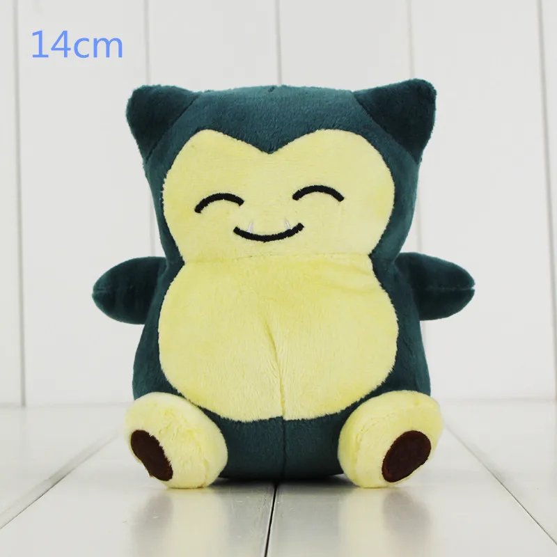 10-20 см eevee Meowth плюшевые Мультяшные куклы, игрушки, черепаха, торшик, Groudon Bulbasaur Chikorita Cyndaquil Snorlax Charmander - Цвет: Snorlax 14cm