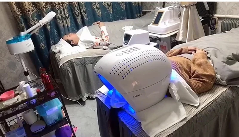 Terapia de Luz Beleza do Corpo Rejuvenescimento da Pele Doméstico Photon Lâmpada Facial Spa Máscara Apertar Acne Rugas Removedor Dispositivo Uso Pdt Led 12 Utensílios de cuidado facial