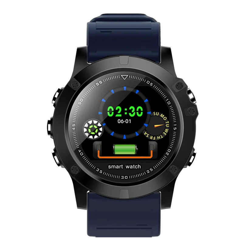 Спортивные Смарт-часы пульсометр смарт-браслеты измерения артериального давления Браслет фитнес-трекер электронный браслет для здоровья - Цвет: Dark blue
