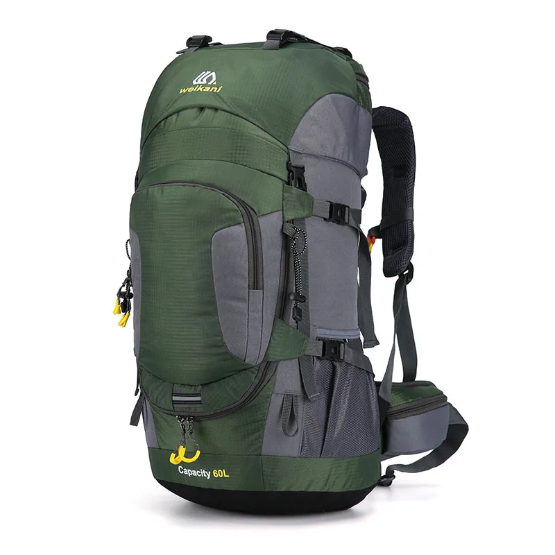 60л Открытый Нейлоновый походный рюкзак, походная сумка для альпинизма, сверхлегкая Спортивная дорожная посылка, брендовый ранец, рюкзак, сумки на плечо 18 - Цвет: Зеленый