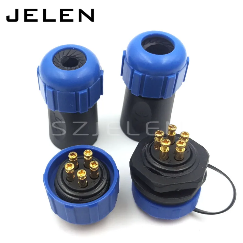 

SP2110, No need to weld connect by the metal screw, 5 pin waterproof Connector plug and socket ,LED outdoor waterproof connector