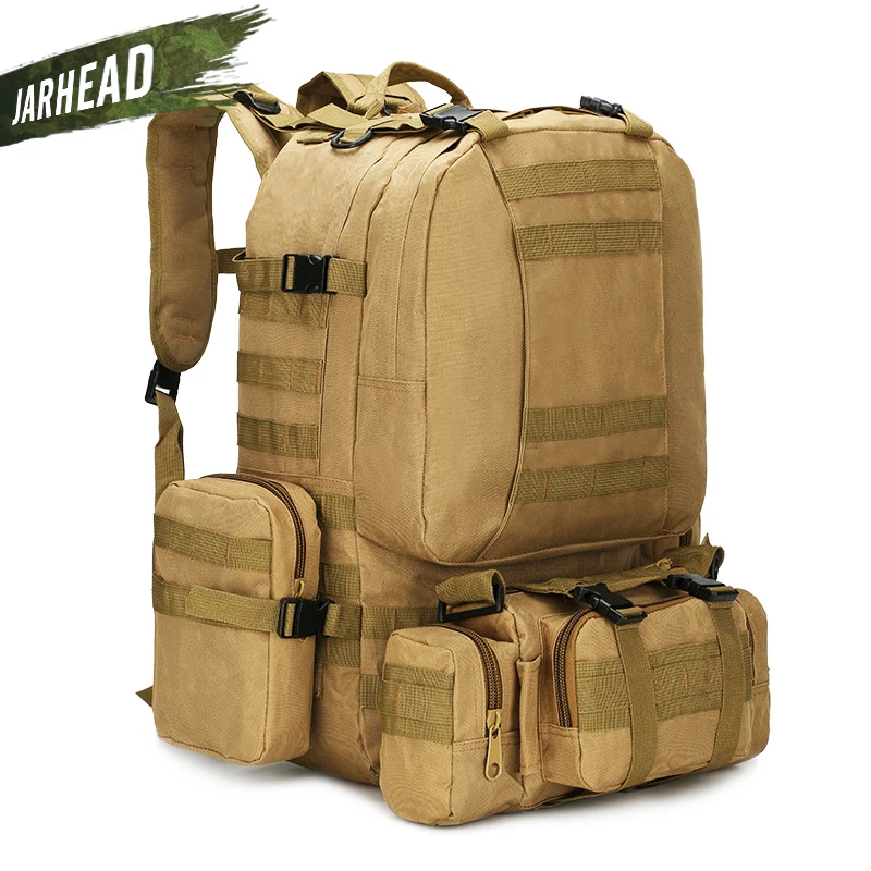 

Outdoor Large 50L Molle Assault Tactical Military Rucksacks Camouflage Tactical Hiking Camping Backpacks Climbing Knapsacks