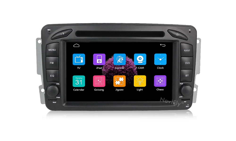Cheap Navifly Windows ce 2DIN Car dvd player multimedia radio audio For Mercedes Benz W209 W203 W168 ML W163 W463 Viano W639 Vito RDS 15