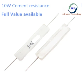 

10pcs 10W Cement resistance 1k 1.2k 1.5k 1.6k 2k 2.2k 2.7k 3k ohm 1KR 1.2KR 1.5KR 1.6KR 2KR 2.2KR 2.7KR 3KR 5% 10w