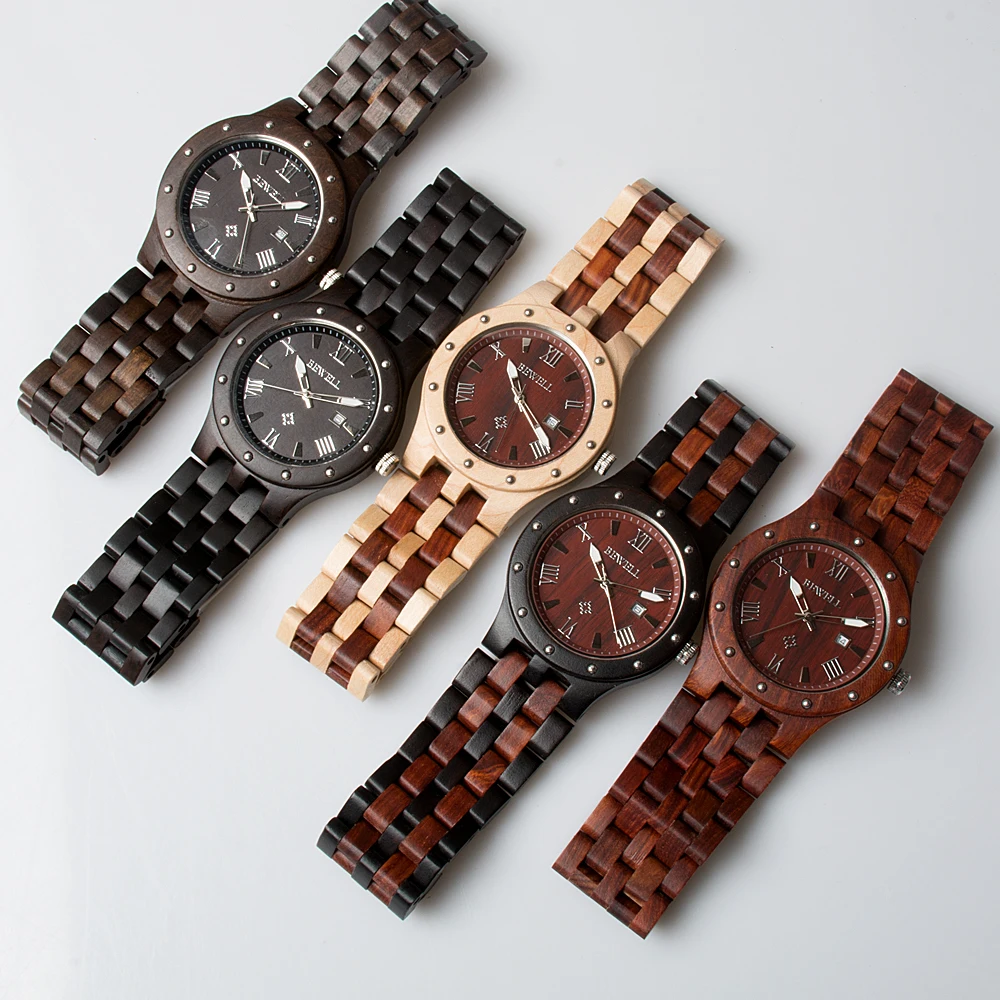 BEWELL WOODEN WATCH