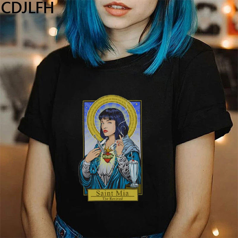 Pulp Fiction T-shirts Female Harajuku 