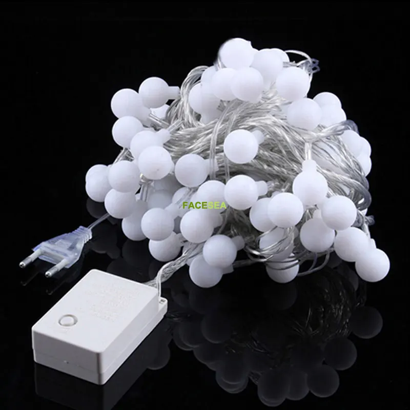 10 m 220 V al aire libre Multicolor LED String Luces de Navidad bola de luz 100 LED Holiday party decoración de la boda Luces LED colorido 10 m 220 V al aire libre Multicolor LED String Luces de Navidad bola de luz 100 LED Holiday party decoración de la boda Luces LED colorido