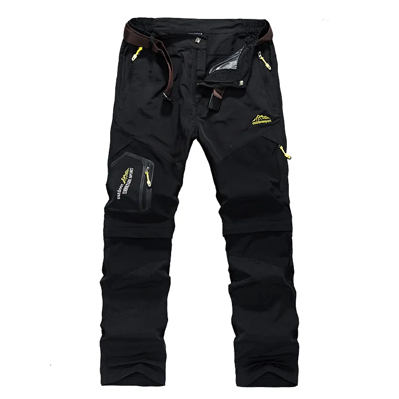 Mountainskin 4xl hombres Verano de secado rápido Pantalones al aire libre masculinas cortos extraíbles senderismo Camping Trekking Pantalones deportivos pesca