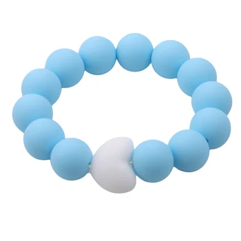 

Hot Fashion Silicone Teething Bracelet Baby Teether BPA Free Safety Silicone Jewelry Toys For Teeth Chewable Silicone Beads