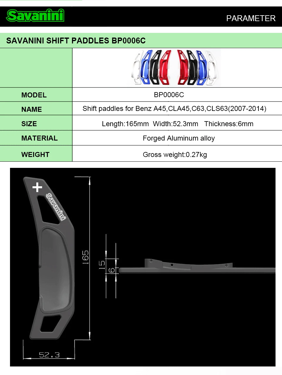 Savanini алюминиевое рулевое колесо сдвиг Paddle Shifter расширение для бензамид A45 cl45 C63 S63 GLA45 2009- авто Стайлинг