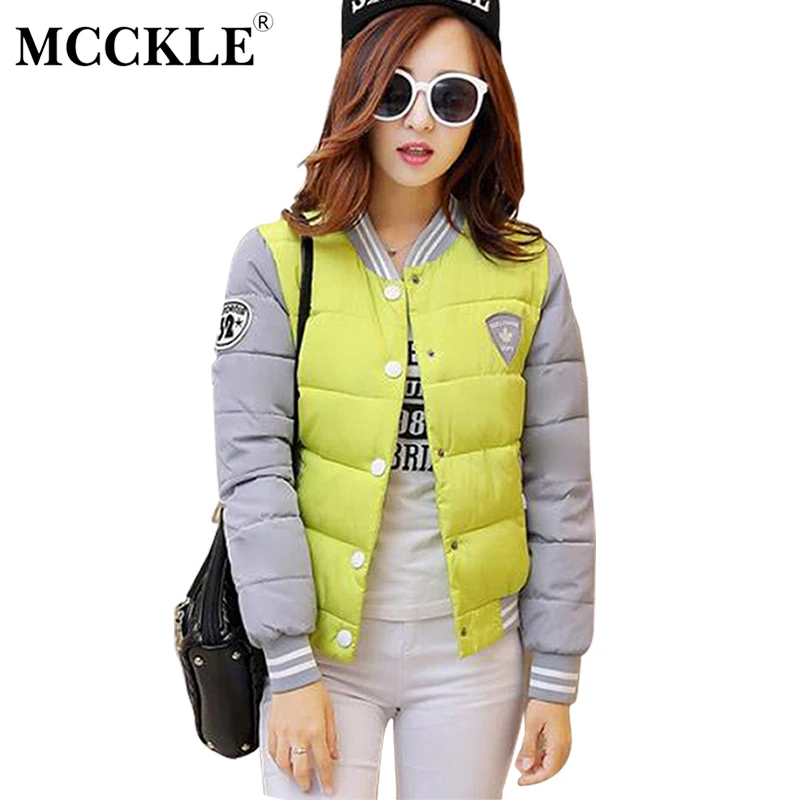 MCCKLE 2017 Autumn font b Women b font Baseball font b Jacket b font Patchwork Outwear