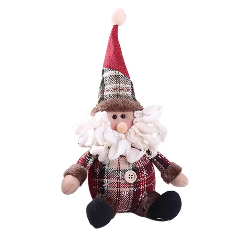 Популярный милый Санта Снеговик в форме оленя кукла Рождественский фестиваль подарок кукла Рождественская елка висячие украшения дома Висячие - Цвет: as picture