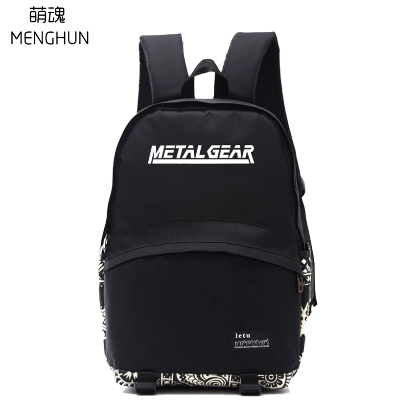 MGS забавные рюкзаки металлическая сумка для снаряжения крутой мужской нейлоновый рюкзак с металлическим редуктором твердый рюкзак NB252