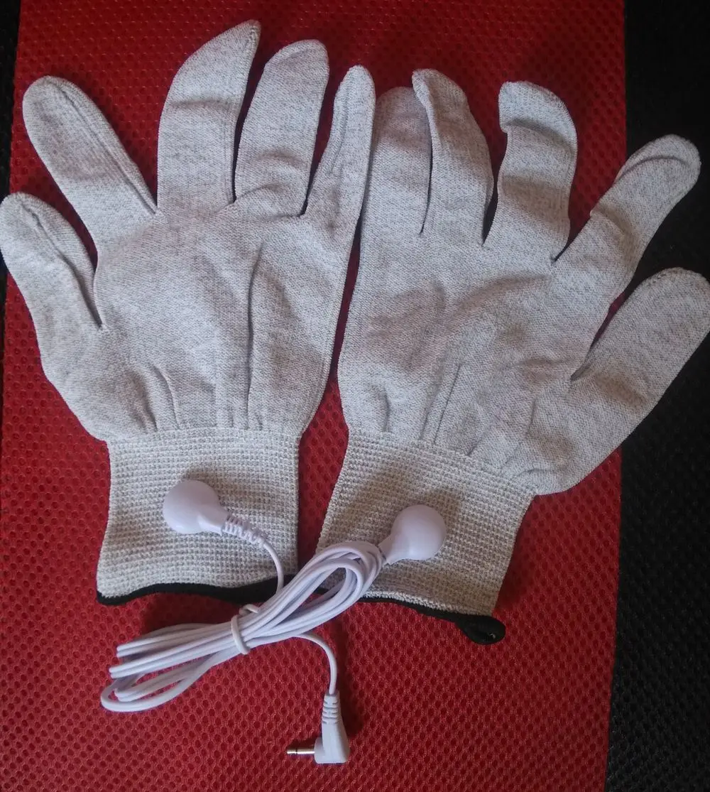 Silver conductive fiber Massage gloves for TENS/EMS for Hand Massage