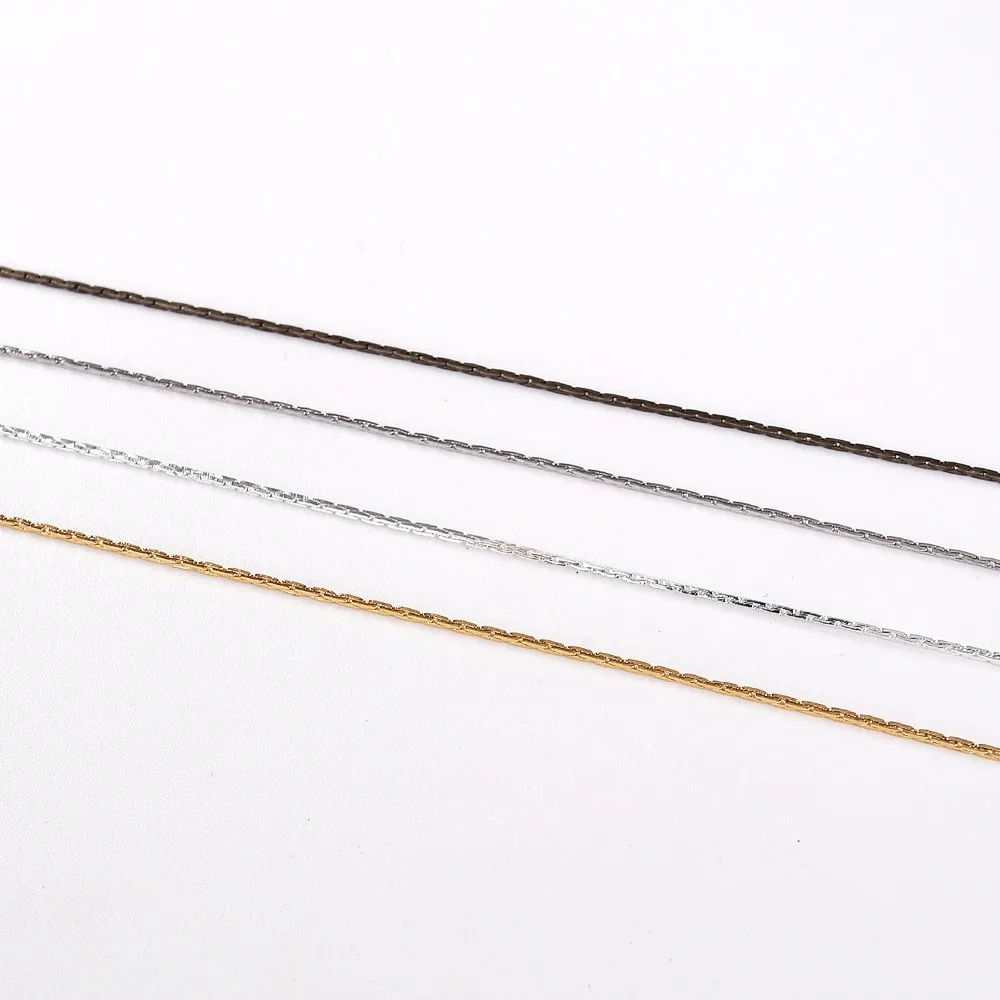 5 метров 0,5 мм или 0,8 мм медные квадратные звенья цепи золотые или серебряные цепи для изготовления ожерелья ювелирных изделий Аксессуары