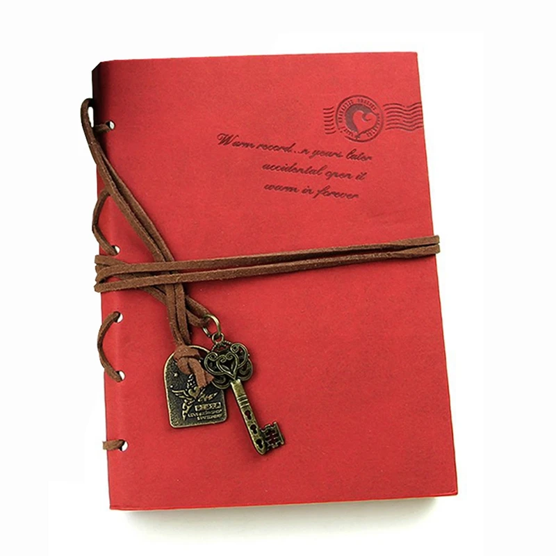 

Classic Retro Leather Bound Blank Pages Journal Diary Notepad Notebook Coffee 143*105*20mm.