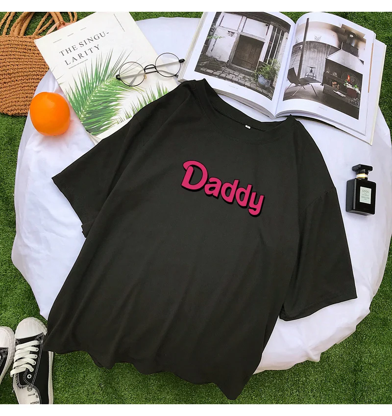 T Shirts Women Summer Funny DADDY Letter Print Tshirt Harajuku Casual Streetwear Kawaii Plus Size Camiseta Mujer Tee Shirt Femme (8)