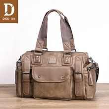 DIDE сумка-мессенджер мужская кожаная сумка через плечо для мужчин Дизайнерские Сумки Большая Вместительная деловая дорожная сумка высокого качества