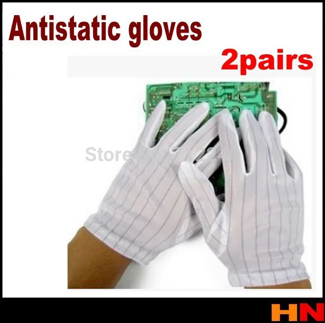 2pairs Anti skid Gloves ESD PC Computer Working work with electrostatic