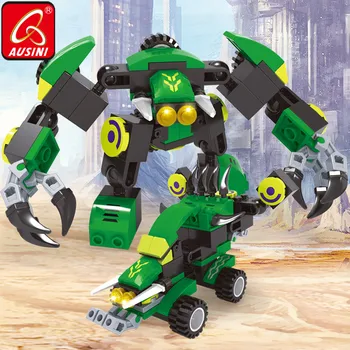 

AUSINI Transformation Bionicle Robot Building Blocks Toys for Children Boys Enlighten Creator 3in1 Deformation Model Playthings