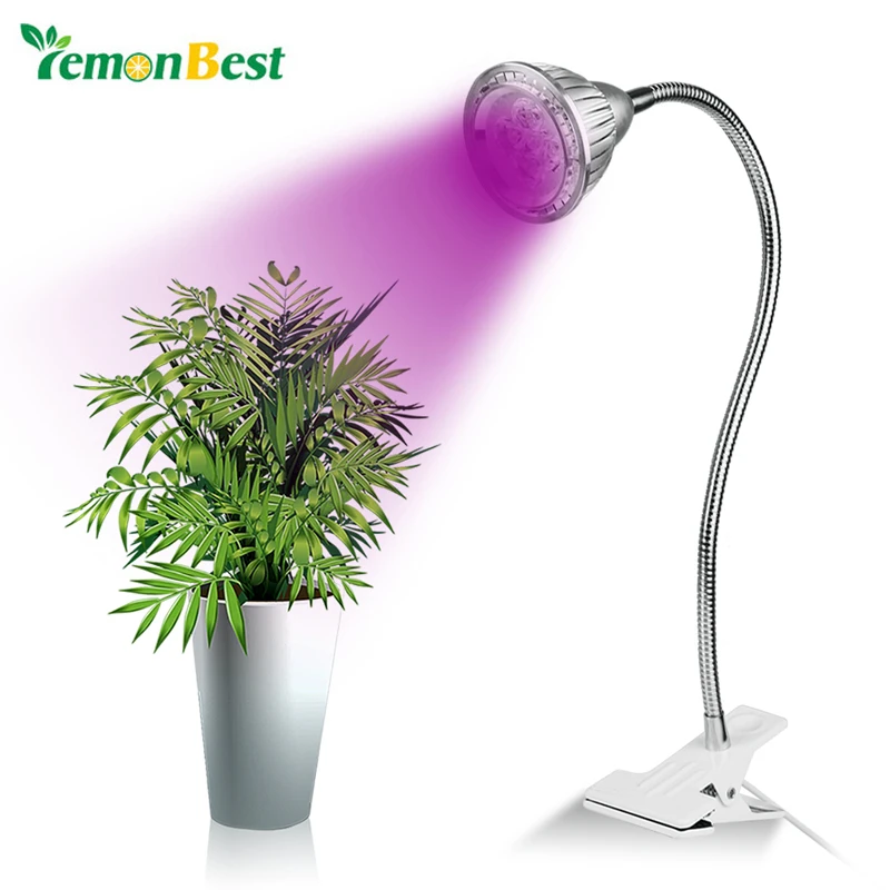 

5W Clip LED Grow Light Bulb 5 LEDs Hydroponic Plant Growing Lights with Power Switch Red & Blue for Garden Greenhouse AC 85~265V
