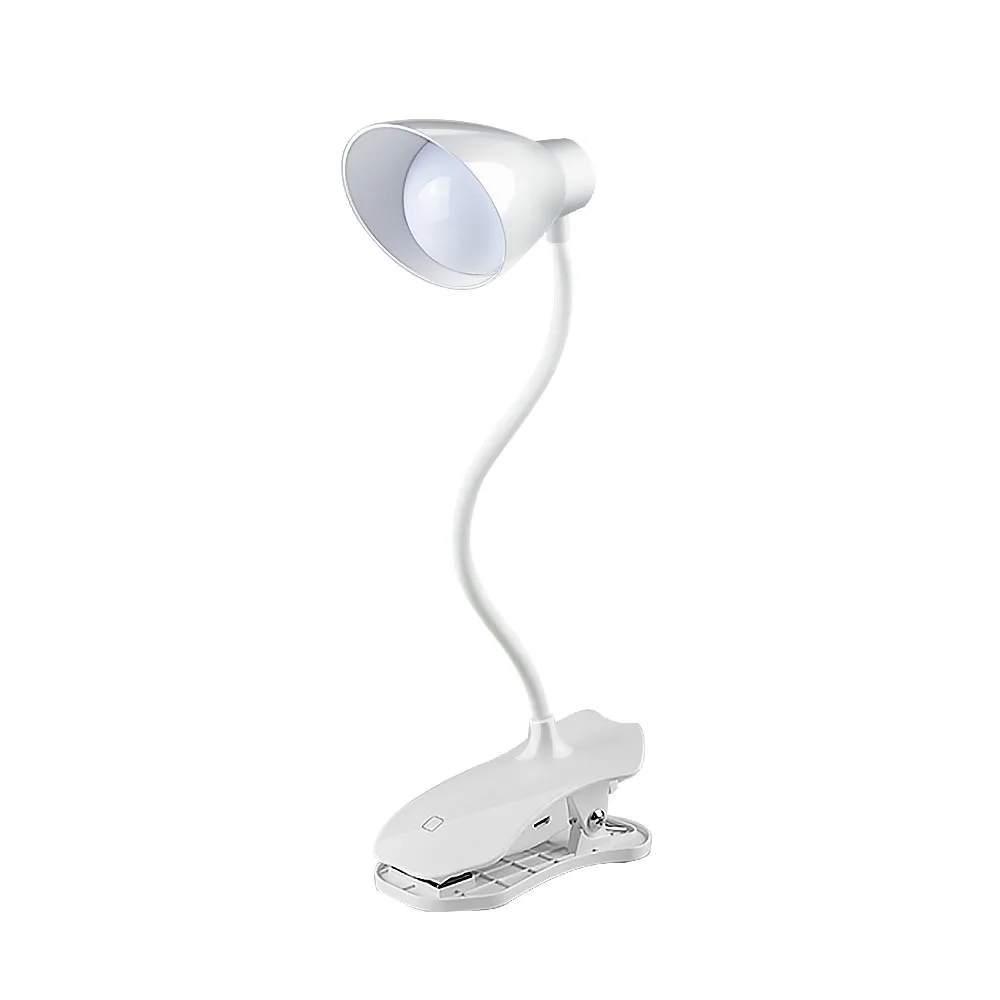 

LED Touch Switch 3 Modes Clip Desk Lamp 6000K Eye Protection Reading Dimmer Rechargeable USB Led Table Lamps Simple style