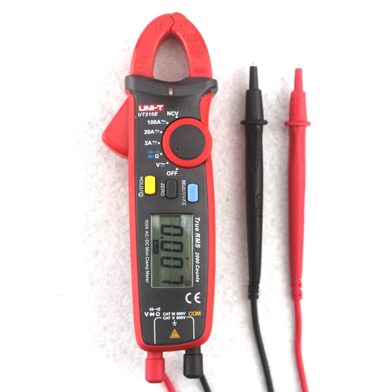 UNI T UT210E Mini 100A Цифровой мультиметр зажим истинное напряжение RMS сопротивление тока